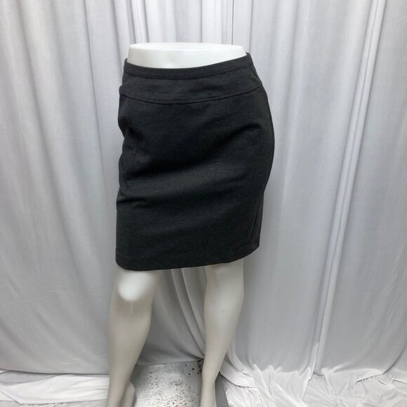 Ellen Tracy Skirt Womens Size Medium Dark Gray Stretchy Slip on Pencil Office - Picture 1 of 6